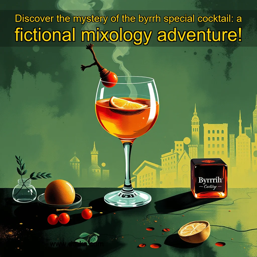 You are currently viewing Discover the mystery of the byrrh special cocktail: a fictional mixology adventure!