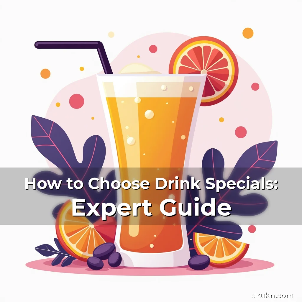 Artistic representation for How to Choose Drink Specials: Expert Guide