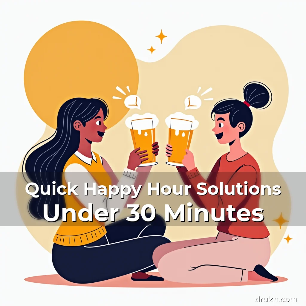 Artistic representation for Quick Happy Hour Solutions Under 30 Minutes