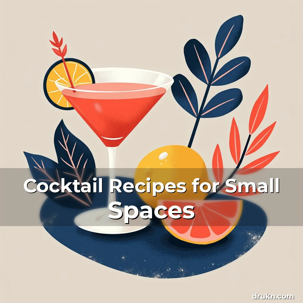 Artistic representation for Cocktail Recipes for Small Spaces