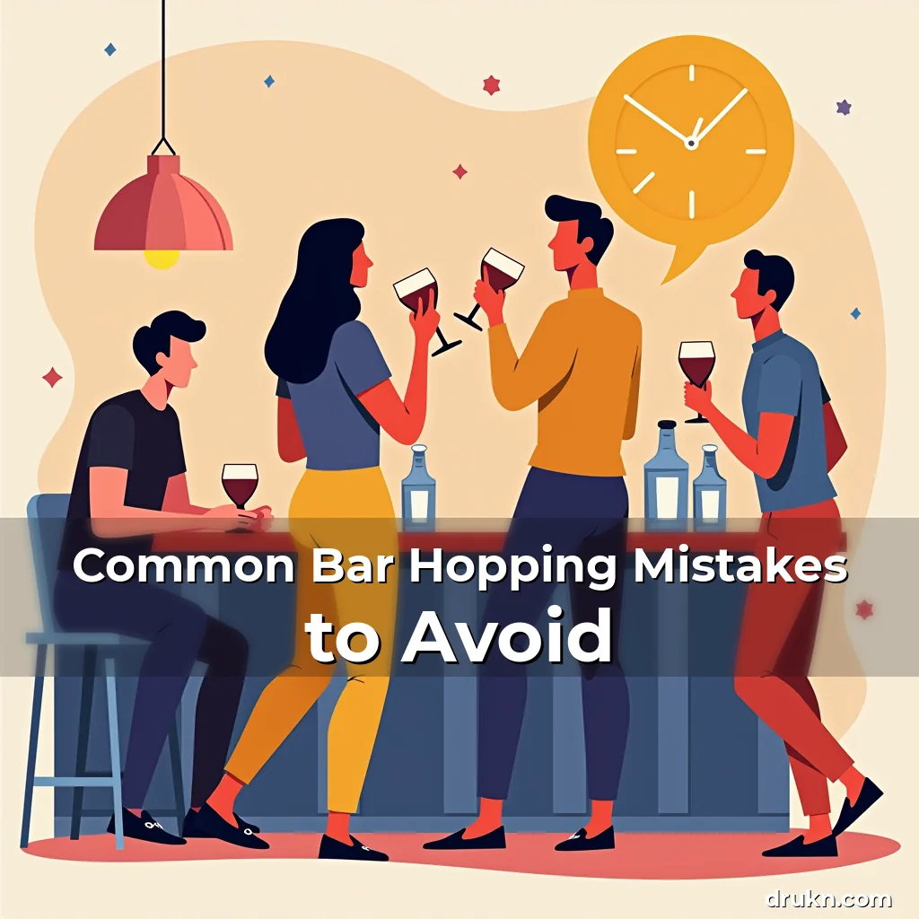 Artistic representation for Common Bar Hopping Mistakes to Avoid