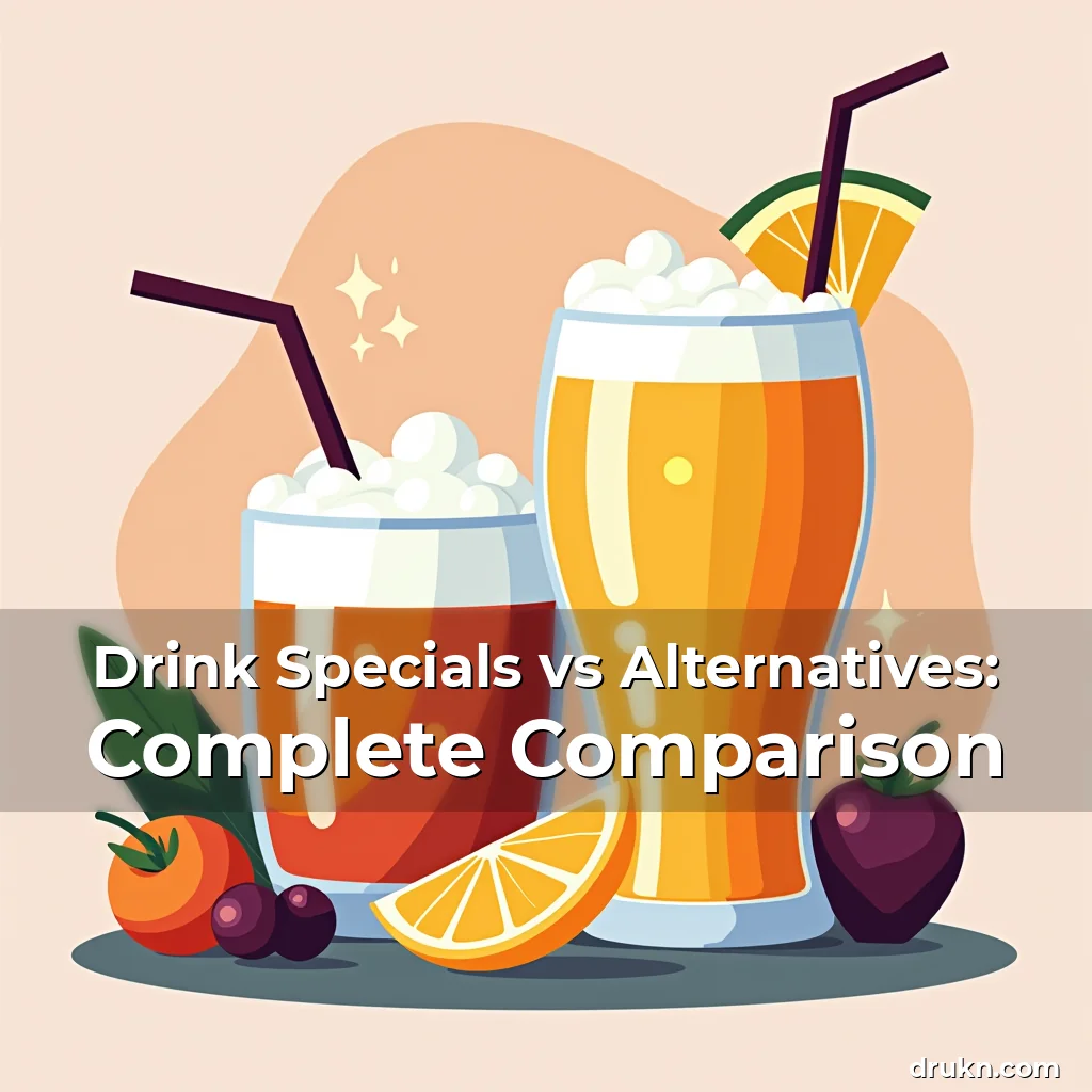 Artistic representation for Drink Specials vs Alternatives: Complete Comparison