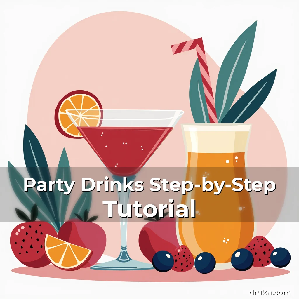 Artistic representation for Party Drinks Step-by-Step Tutorial