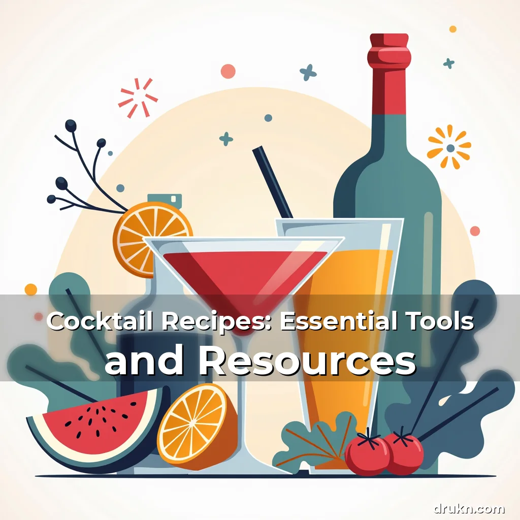 Artistic representation for Cocktail Recipes: Essential Tools and Resources