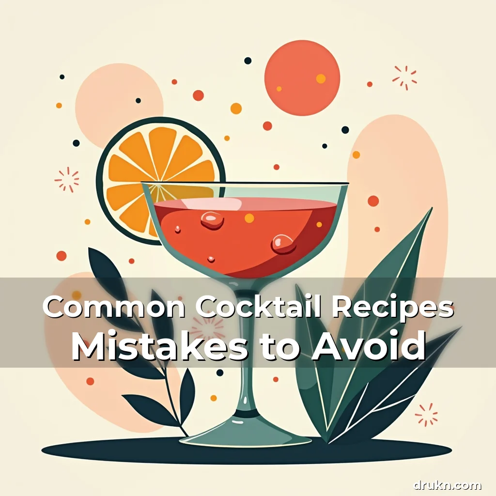 Artistic representation for Common Cocktail Recipes Mistakes to Avoid