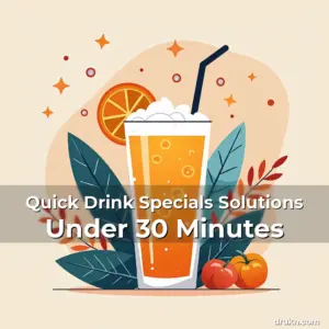 Artistic representation for Quick Drink Specials Solutions Under 30 Minutes
